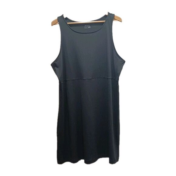 Eddie Bauer Black Aster Tank Sleeveless Empire Waist Dress Size 2XL New - Picture 2 of 7
